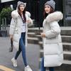 Down cotton-padded clothes, women's medium and long bread clothes, large fur collar cotton-padded jackets, new thickened cotton-padded jackets.