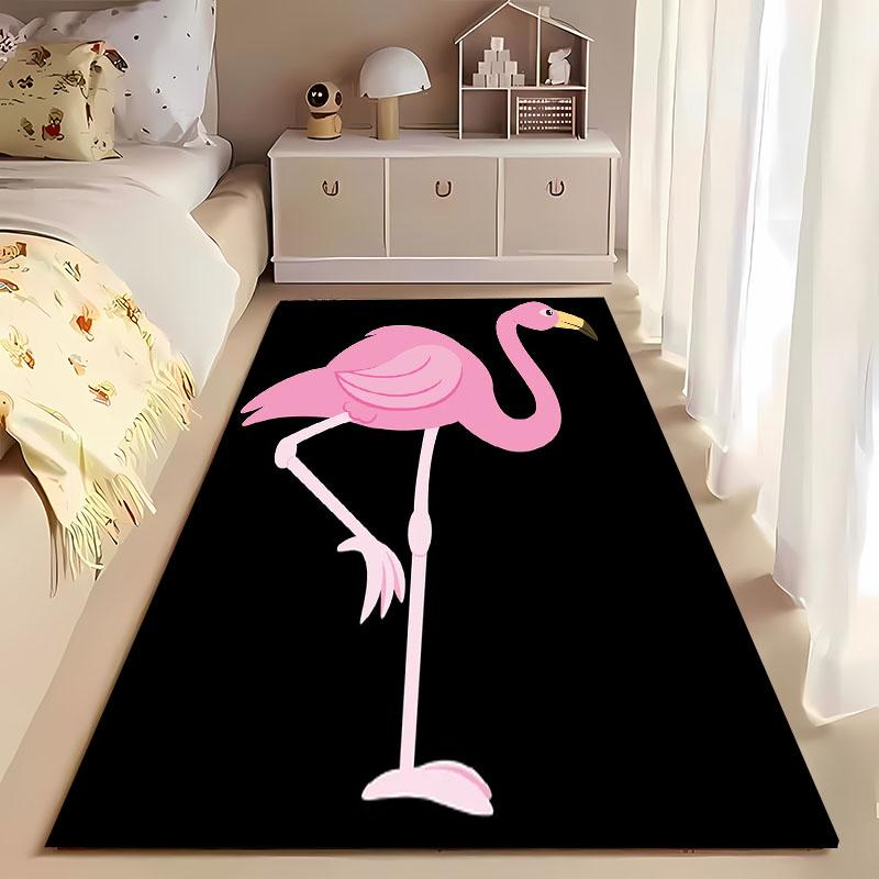 HD Printing Pink Flamingo Large Area Carpets for Home Living Room Kids Bedroom Sofa Doormat Kitchen Floor Rugs Anti-slip Decor