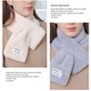 Cute Girls Solid Color Cross Scarf Faux Rabbit Fur Thicken Neckerchief Wrap Neck Scarf Girls