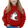Halloween Day Girls Round Neck Pullovers For Kids Printed Baby Tops