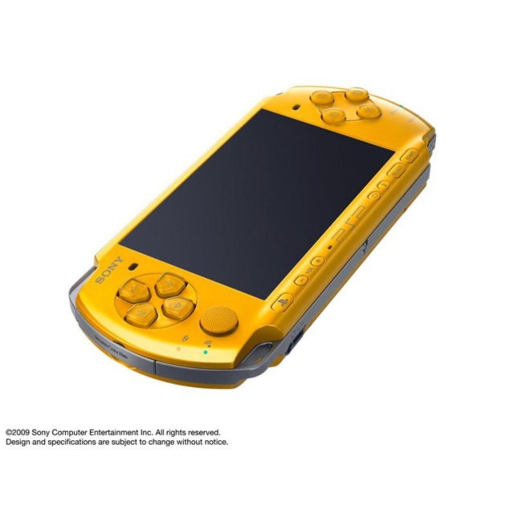 Восстановленная Sony PSP Ярко-желтый ЖК-экран Заменен "PlayStation Portable" (PSP-3000BY) [Прекращено]