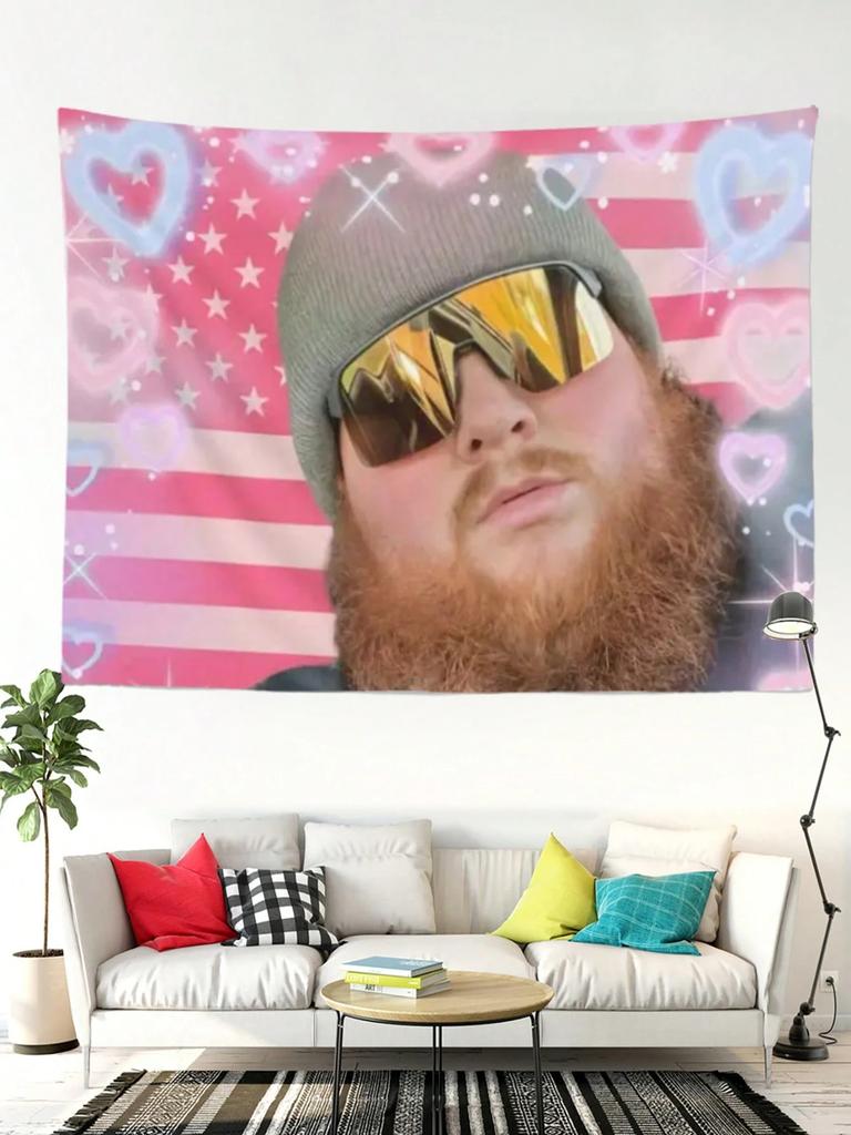 1pc Trendy Graphic Polyester Tapestry 2D Print Wall Hanging for Bedroom Living Room Home Decor Fashionable Gift for Room Wall De