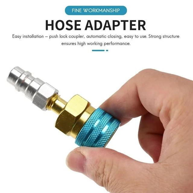 Латунный быстроразъемный фитинг Быстроразъемный фитинг QC1234L+13LS5V1 Боковой фитинг R1234YF Хладагент Автомобильный Быстроразъемный Жидкостный AC Низкофторированный Соединитель V6U5