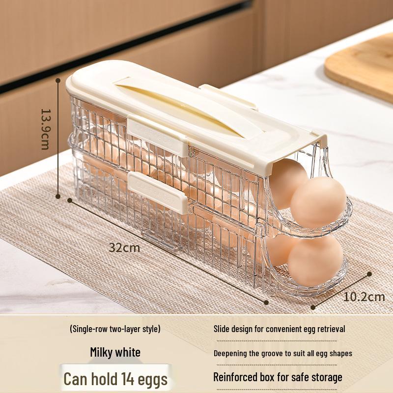 Хранение яиц в холодильнике: Автоматическая ролликовая стойка из пищевого материала для сохранения свежести