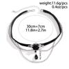 Ingemark Goth Elegant Black Acrylic Pendant Chokers Necklaces for Women Vintage Sliver Color Neck Accessories 2026 New Jewelry
