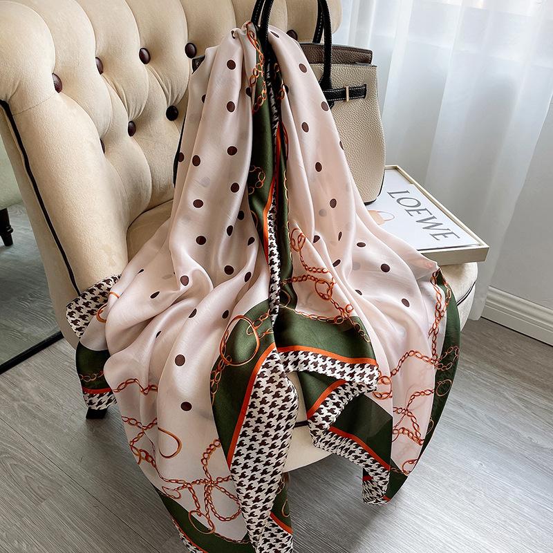 180*90см модный шарф Роскошного бренда Женский платок Шаль Накидка Весенний шарф Хиджаб Буфанда Фуляр Женская бандана Пляжные столы Шелк