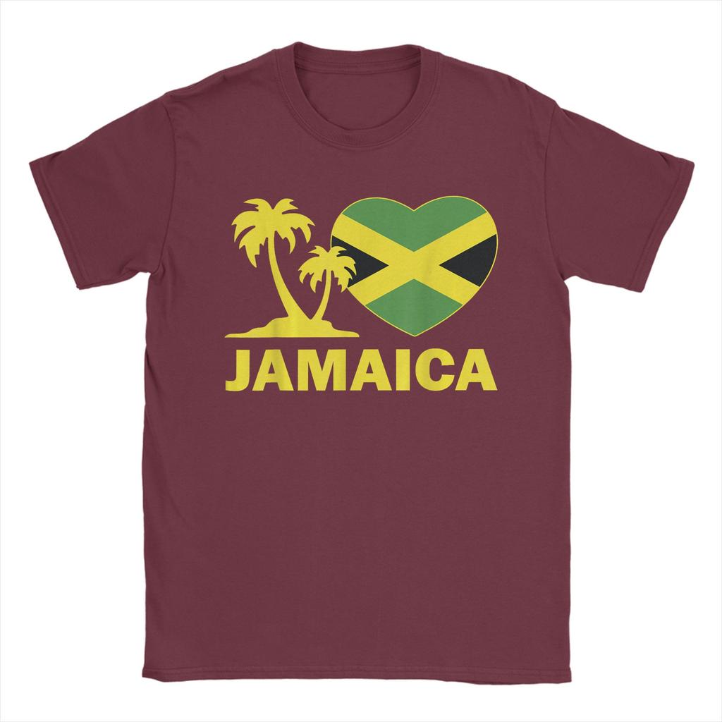 Оверсайз Футболка JamaicaShirt Я Люблю Флаг Ямайки Сердце Женская Унисекс Детская Девочки Футболка100% Хлопок Футболки для Унисекс Летние Топы