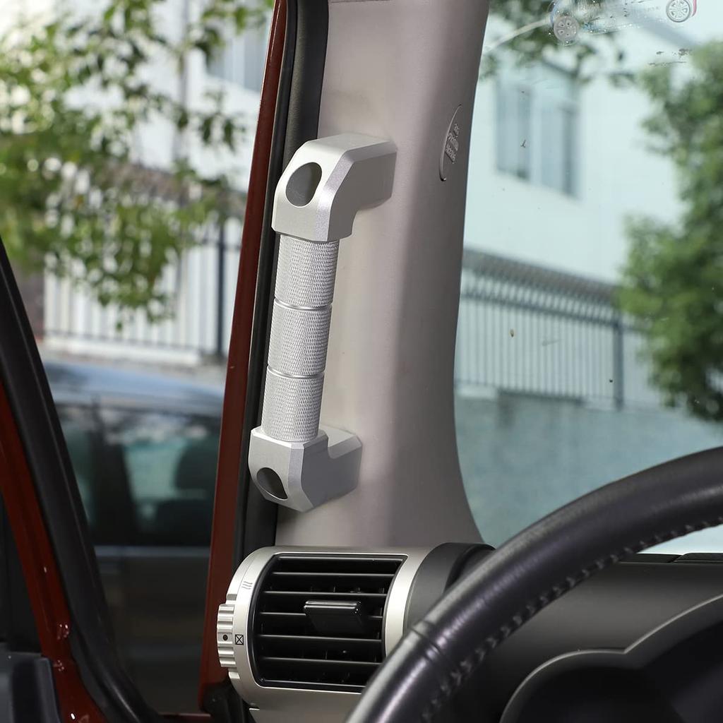 DIYUCAR совместим с Toyota FJ Cruiser 2007-2021 Car A Pillar Handle Rear Parts Front Grab Handle Aluminum Assist Grip Red Driver Seat
