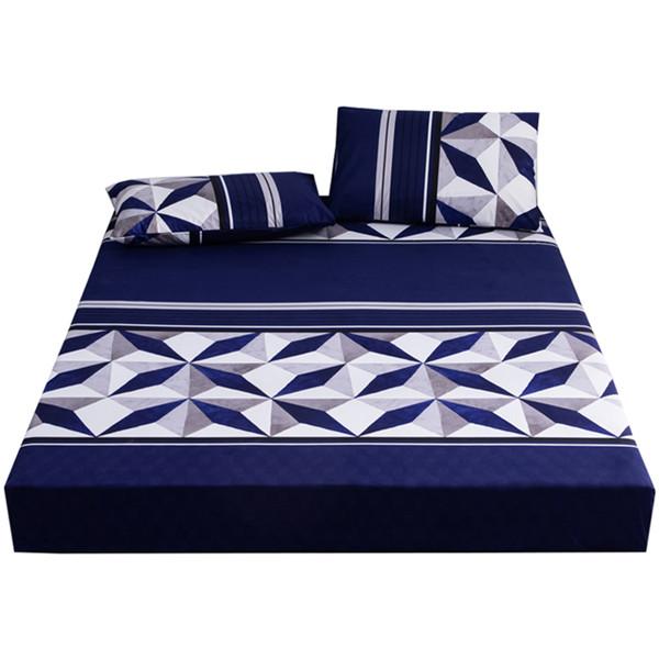 Супер водонепроницаемая простыня из 3 предметов, гладкий наматрасник, покрывало с глубоким карманом, дышащее мягкое покрывало, постельное белье (С 2 наволочками)