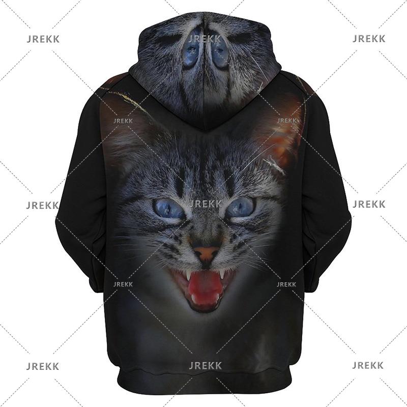 Cute Cat Graphic Hoodie Men Clothing 3D Kawaii Cats Printed Hoodies Kids Tops Women Harajuku Fashion Y2k Pullovers Hooded Hoody