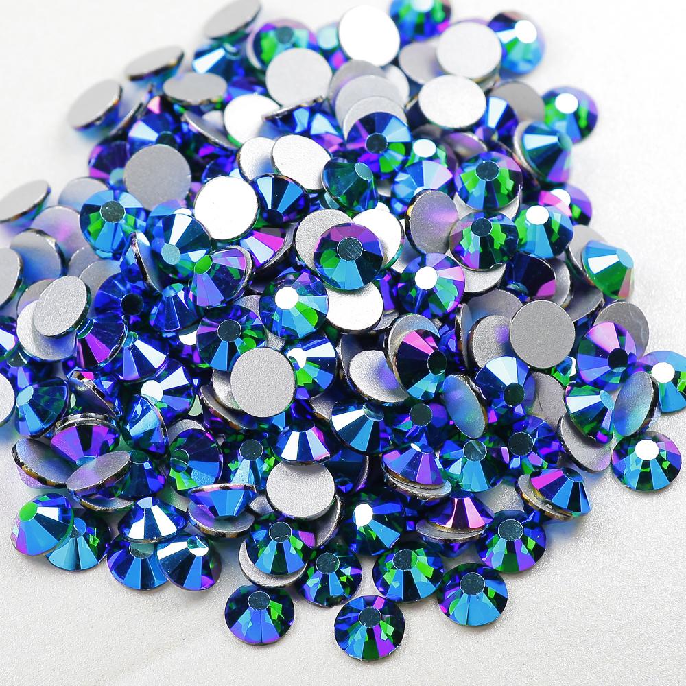 Pujiang Yantuo 14400 Bulk Glass Machine Crystal AB Flat Back Rhinestones Non Hotfix Rhinestone Cutting 1 Bag Lead Free