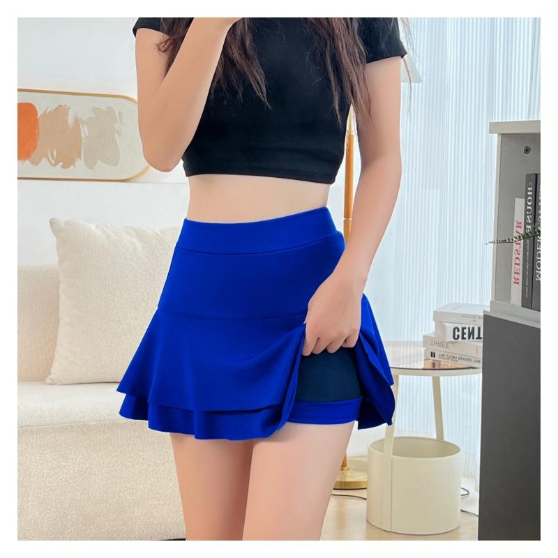 Fashion Dancer Bubble Skirt Women's Safety Pants Skirts Sexy Mini Skater Medium Pleated Skirt Fluffy Sun Dress Casual Uniform