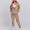 Women's Fall Korean Style Casual Loose Padded Hooded Sweatshirt + Sweatpants Two-piece Set