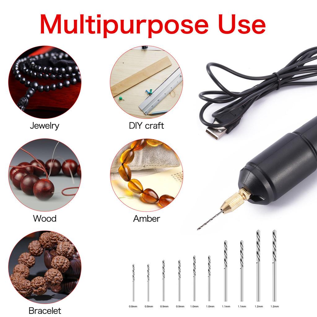 Acrylic Crystal Drip Glue Pearl Drilling Drill Mini Electric Mini Hand Drill 5V2A Low Power USB Small Electric Drill