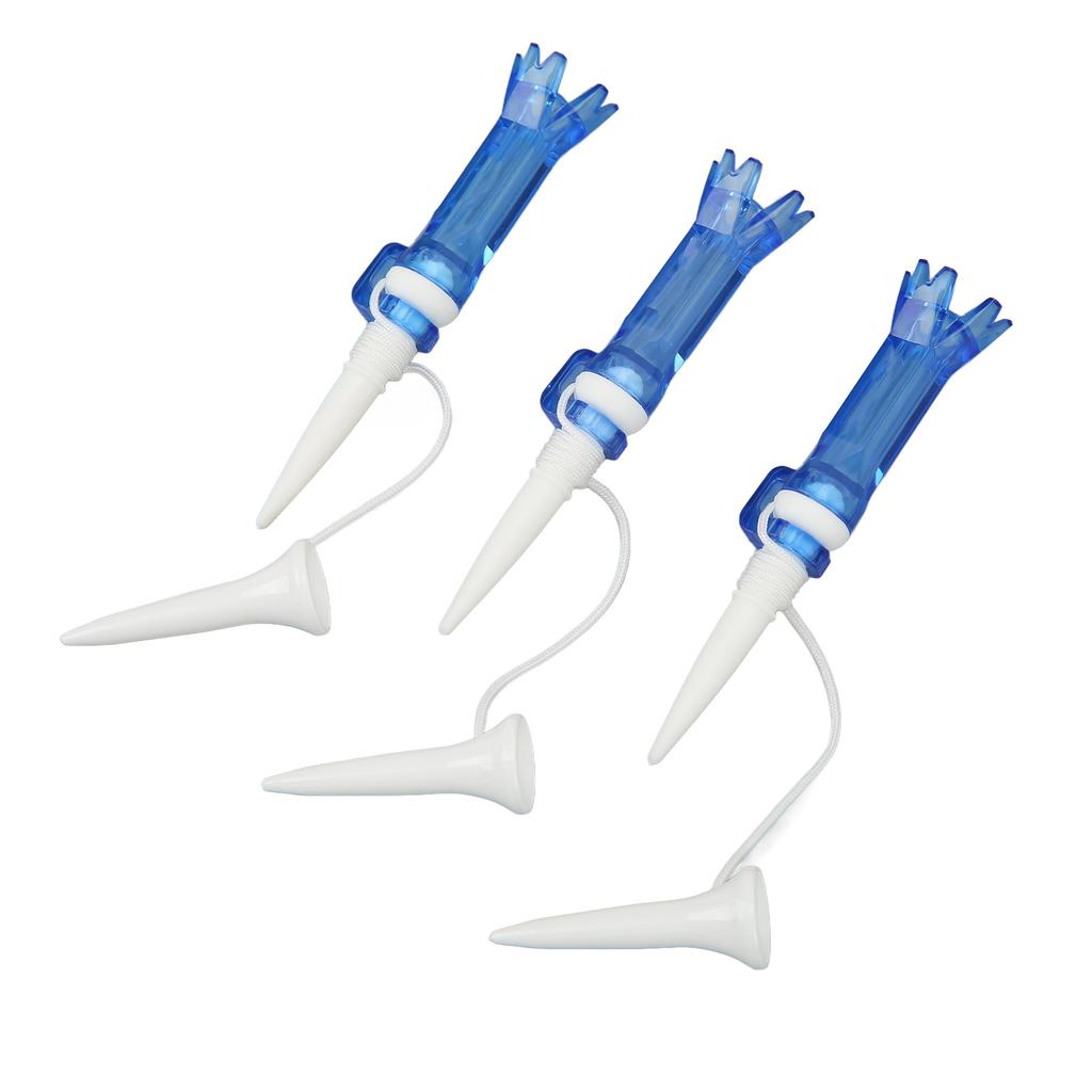 3pcs Flexible Golf Tees Set with 8 Claws Wear Resistance Portable Golf Training Ball Tees