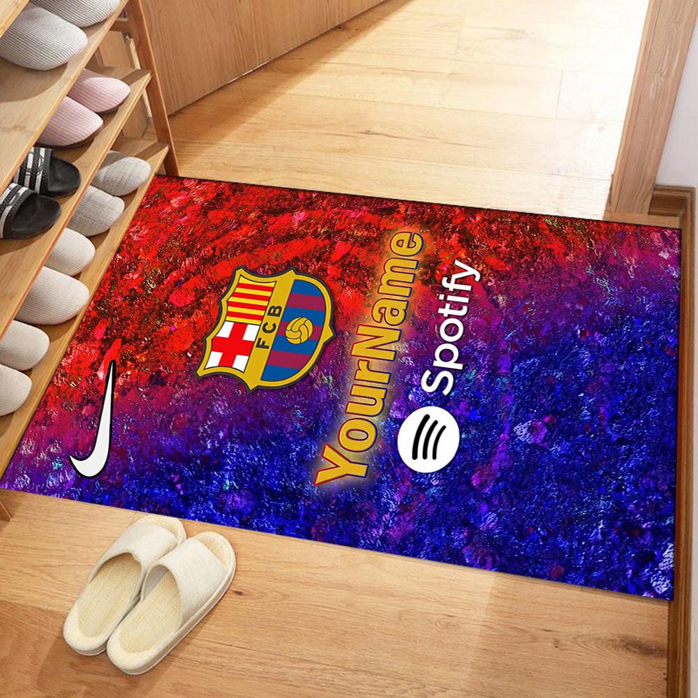 Fc Barcelona Personalized Name Floor Rug Office Rug Design for Study room Decorate room Kitchen Balcony Antislip Carpet Anime Office Decor