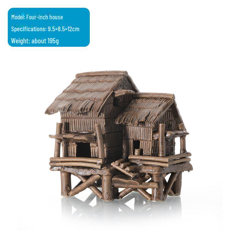 Керамическое украшение для аквариума: Каменный декор, впитывающий воду, для аквариумов, садов и бонсай – соломенных и бамбуковых домов.