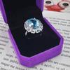 Sace Gems 925 Sterling Silver Sky Blue Topaz Gemstone Rings for Women Engagement Cocktail Party Fine Jewelry