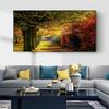 Landscape Oil Painting Aesthetic Autumn Fairy Tale Road Art Canvas Painting Living Room Corridor Office Home Decoration Mural No Frame
