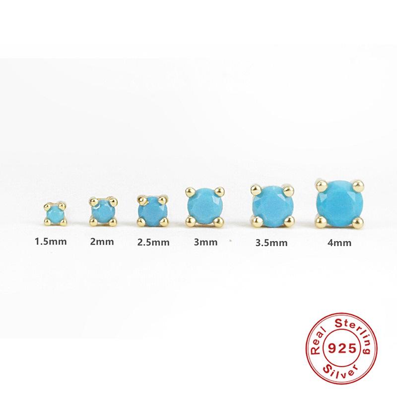 Классические простые серьги-гвоздики из стерлингового серебра S925 с бриллиантами, модные серьги в индивидуальном стиле, 6 комплектов аксессуаров