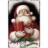 Vintage Merry Christmas Metal Tin Sign  Rustic Wall Art Plaque for Home Cafe Garden Bar Club Man Cave  Perfect Holiday Decor