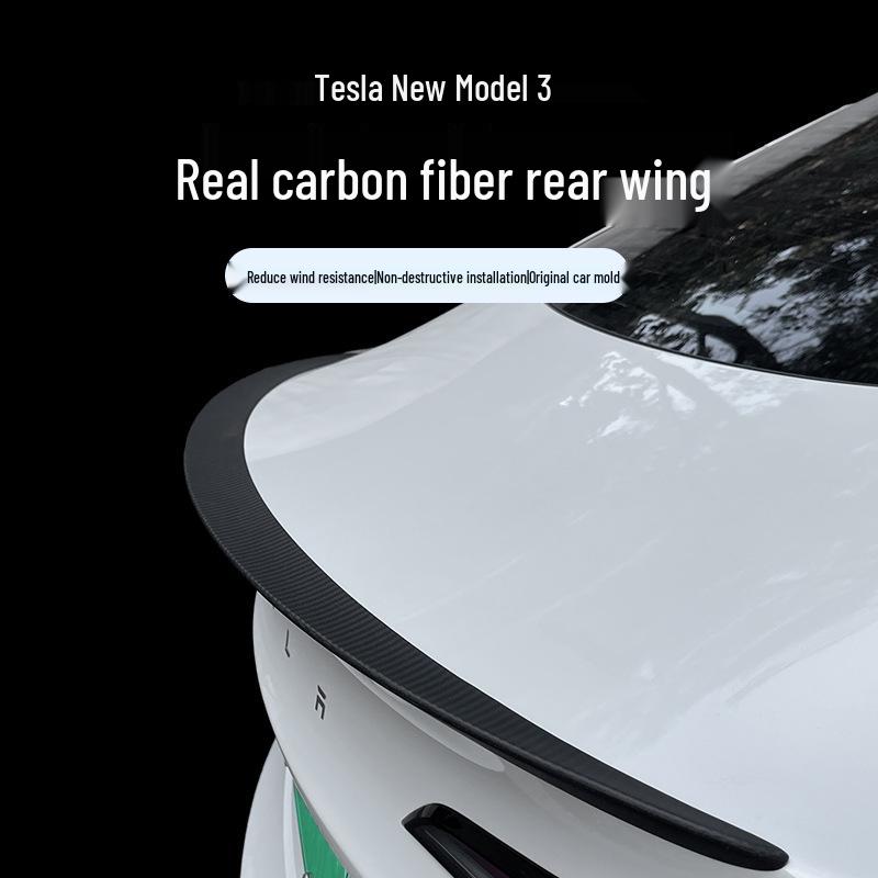 Tesla Model 3 Highland Refresh Carbon Fiber Rear Wing Spoiler