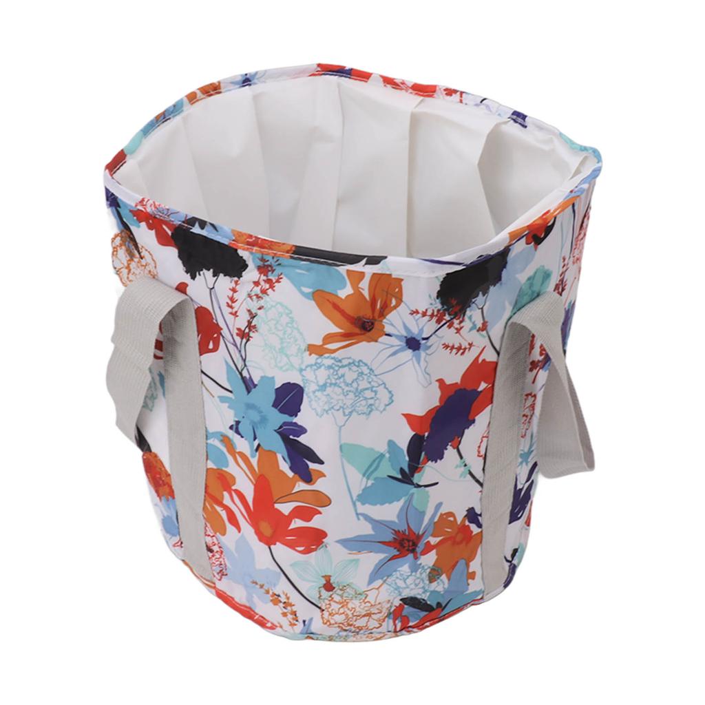 Collapsible Foot Bath Basin PVC Insulated Portable Foot Soaking Bath Tub Water Bucket with Handle for Outdoor Camping