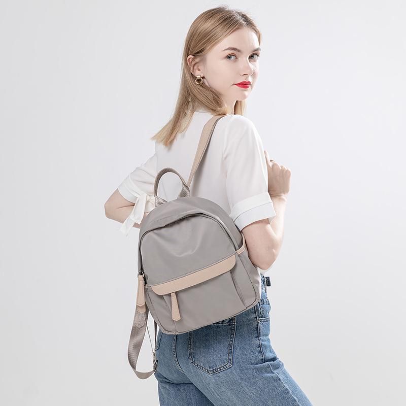 Oxford Fabric Backpack for Women 2026 Spring Summer Korean Mini Anti-Theft Daypack Stylish Casual Travel School Bag