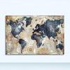 Poster and Print Wall Picture for Living Room Cuadros Decor No Frame Vintage Watercolor World Map Painting Canvas Painting