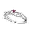 Shinjuku Gin No Kura Ruby Arabesque Silver 925 Pinky Size Pinky July Birthstone Ring, 5, Women's Finger,