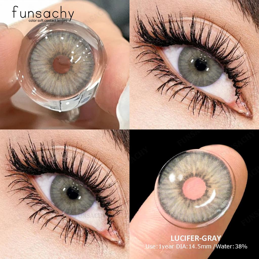 FUNSACHY 2 шт Colorcon 1 пара корейских линз цветные контактные линзы для глаз синие линзы большие зеленые линзы черные линзы на год