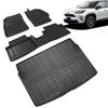 BIGKON Floor Mats and Trunk Mats for Toyota Yaris Cross 2020 3D Construction with TPE Easy Black MXPB/MXPJ (10th Series) (August - Present) - Non-Slip