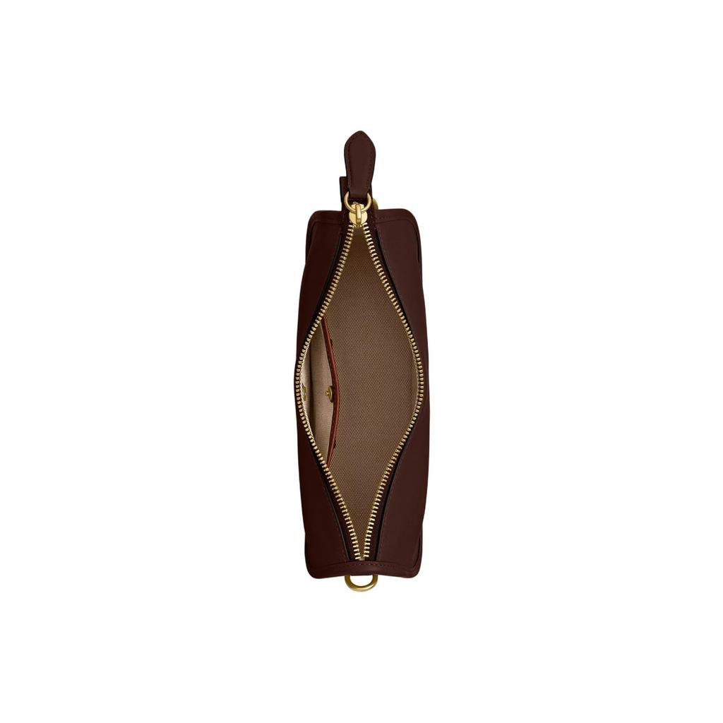 Coach Waverly 24 Logo Pebble Leather Shoulder Bag Women shoulder bag Maple-Brown CCC36-B4MPL