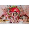 Floral Sweet Berry Chalet Backdrops Kids Baby Birthday Cake Smash Props Child Photocall Garden Backgrounds