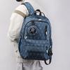Stylish Spring New Unisex Backpack Casual Travel Bag For Students In Gray Blue Black