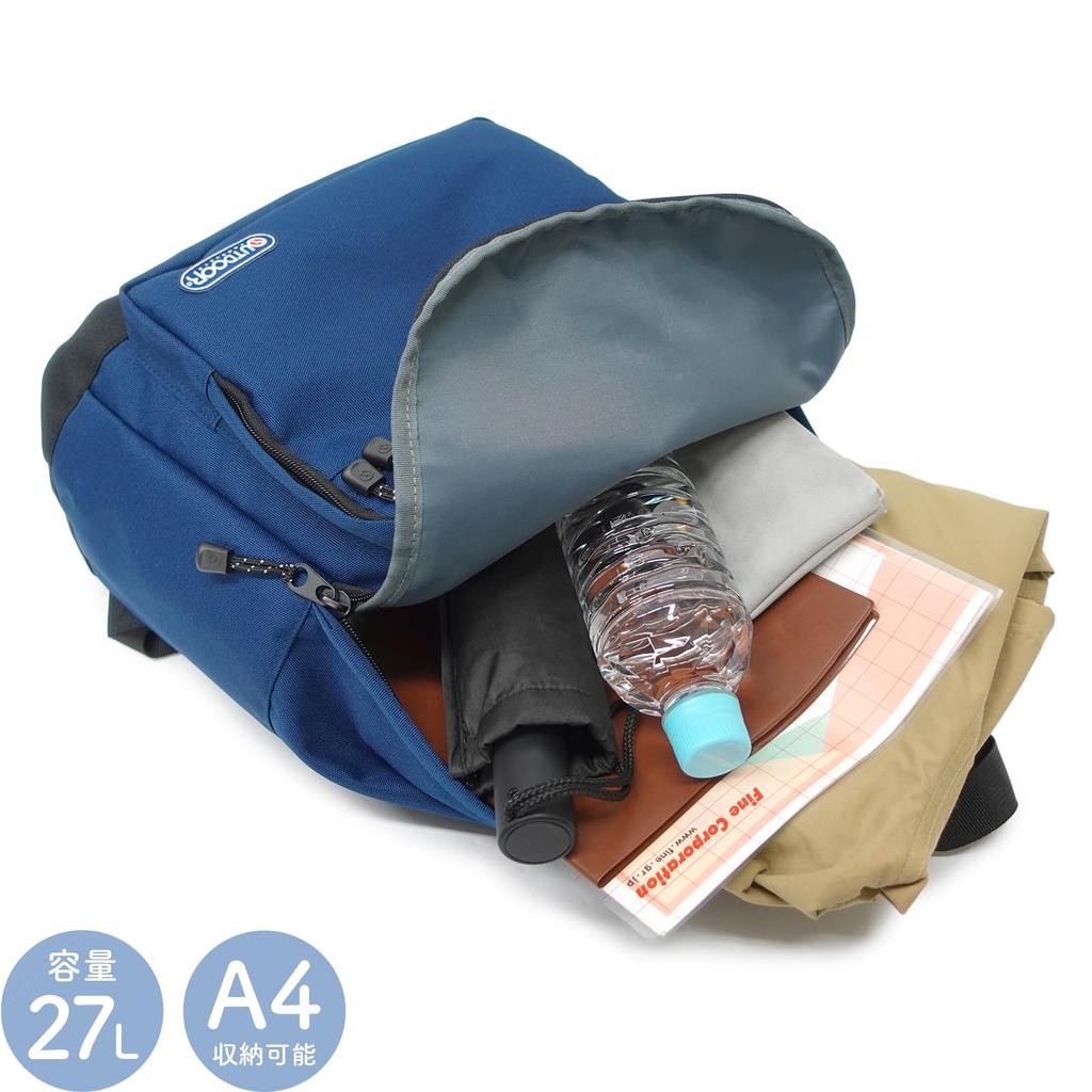 A4 Many Large Back Navy [Outdoor Products] Backpack, Storage, Pockets, Capacity, Pad, Luminous, Metal-like Zipper,