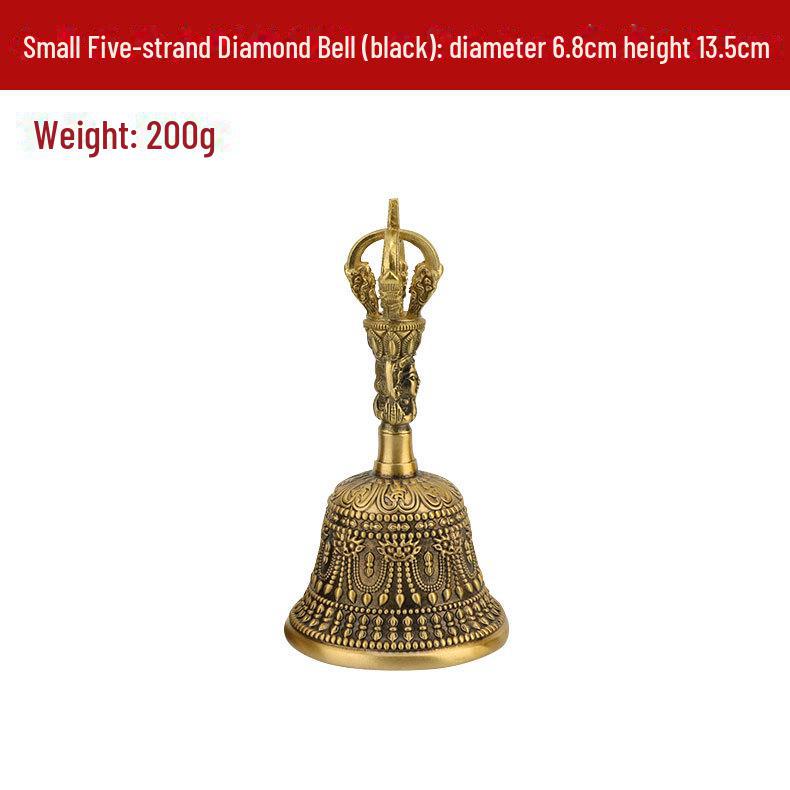 «Латунная ручная погремушка с пятью колокольчиками для использования дома или в магазине»