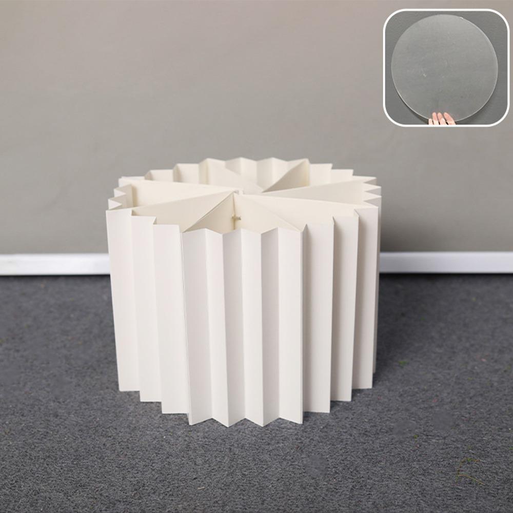 White Roman Pillar Dessert Rack Foldable Table Columns Cylinder Display Stand  Event Display