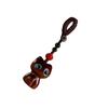 Ebony Wood Lucky Cat Keychain Handcrafted Natural Wooden Hanging Ornament Decoration for Keys Bags Backpacks