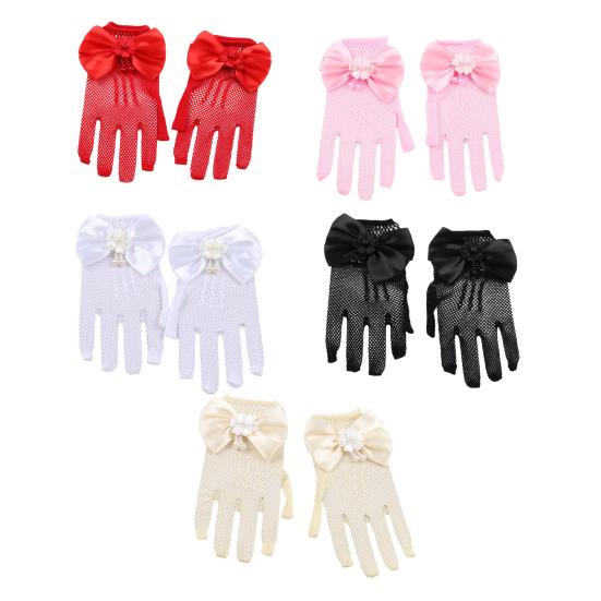 Короткие перчатки для маленьких девочек 45755 лет Чаепитие Свадьба