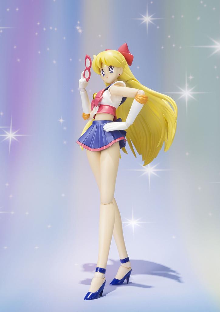 Bandai S.H.Figuarts Pretty Guardian Sailor Moon Sailor V, Approximately 140mm, Made of ABS & PVC