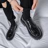 Британские кожаные туфли мужские офисные повседневные туфли из лакированной кожи на высокой платформе мужские туфли Harajuku корейская уличная винтажная свадебная обувь