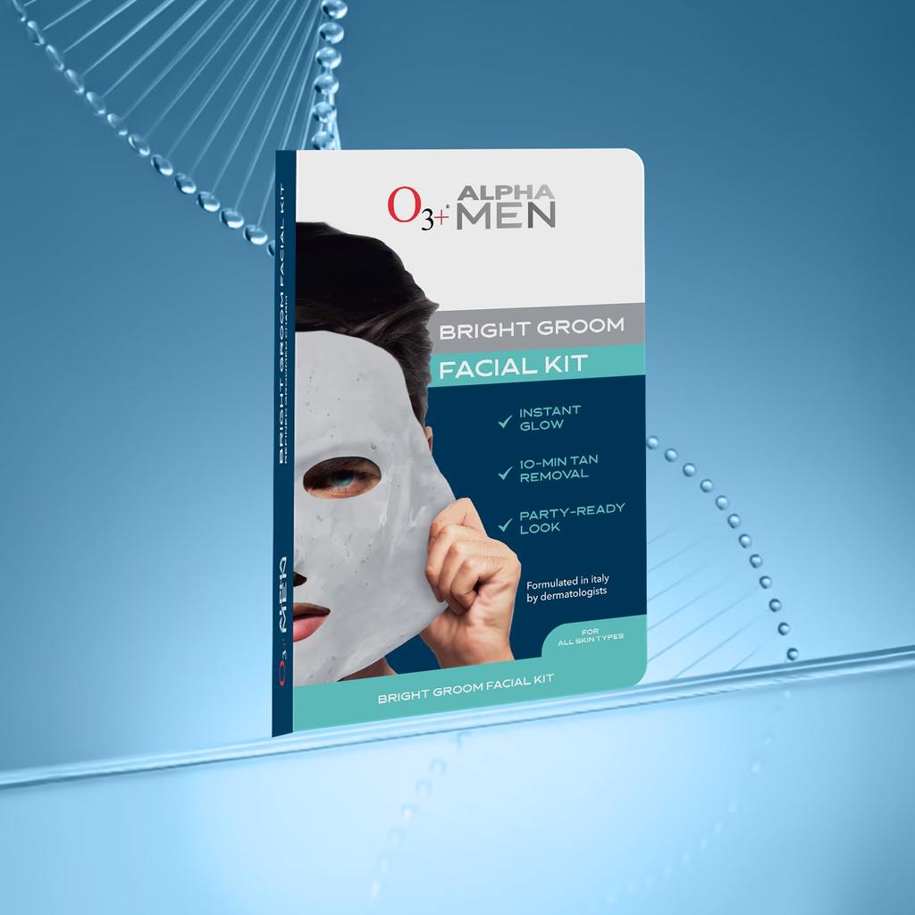 O3+ Alpha Men Bright Groom Набор для лица 54 г Упаковка 1 шт. для увлажненной, сияющей, гладкой кожи