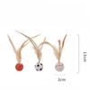 3pcs Cat Interactive Ball Toys Bouncy Balls With Feathers For Indoor Cat Bouncing Ball Cat Training Toy Pet Supplies