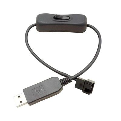 XYZA Fujin PC Вентилятор Кабель преобразования питания USB с Boost для совместимого переключателя, 12 В, Встроенная схема, 3-контактный 4-контактный [34 см] XA-PWM12VSW