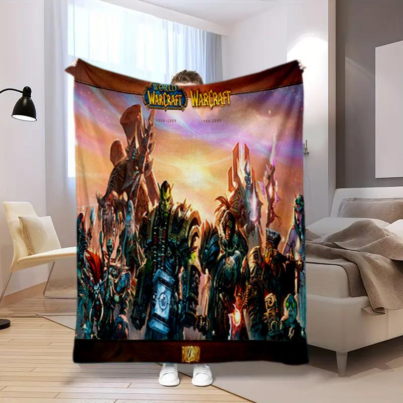 classic game World of Warcraft Frozen Throne blanket Soft and portable four season home bed, sofa blanket, office travel, lunch break, warm blanket Y5