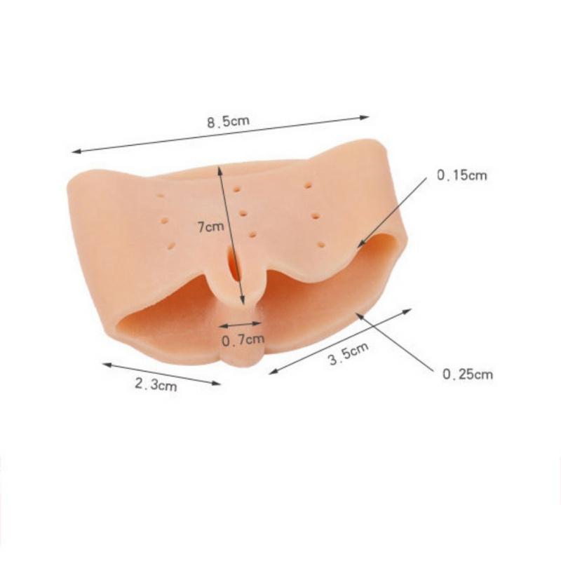 2pcs Silicone Toes  Corrector Foot Care Tool Orthopedic Pad Thumb Valgus Divider Protects Insoles On The Front Palm