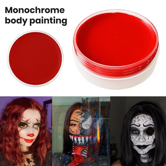 Colored Oil Face Body Paint Large Capacity Red/White/Black Paint Palette Kit Professional Art Theater Halloween Party Cosplay Clown Makeup Palette
