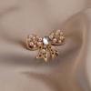 Bow Anti-glare Brooch with A Sense of High-end Light Luxury and High-end Women's Pearl Anti-glare Lapel Pin