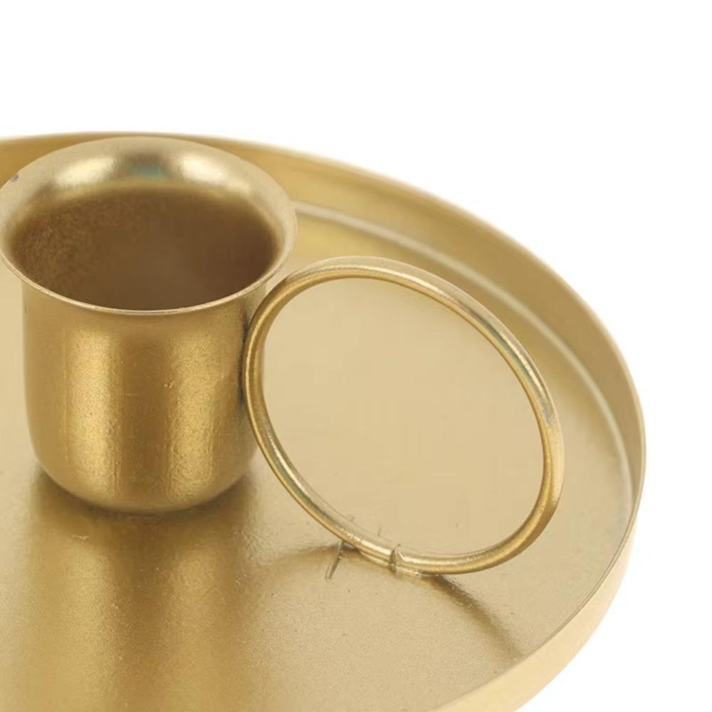 Metal Candle Stand Vintage Round Candlestick  Home Wedding Decorations